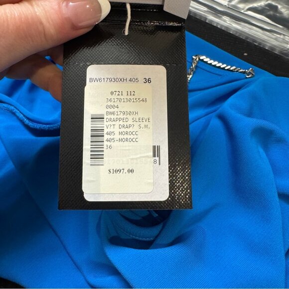 NWT GIVENCHY Draped Sleeveless Top in blue Size 36 - Picture 8 of 13